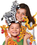 Bloco Savannah Giraffe, Zebra, Snake and Lion
