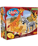 Bloco Savannah Giraffe, Zebra, Snake and Lion
