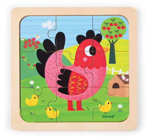 Janod Violette Chicken Puzzle